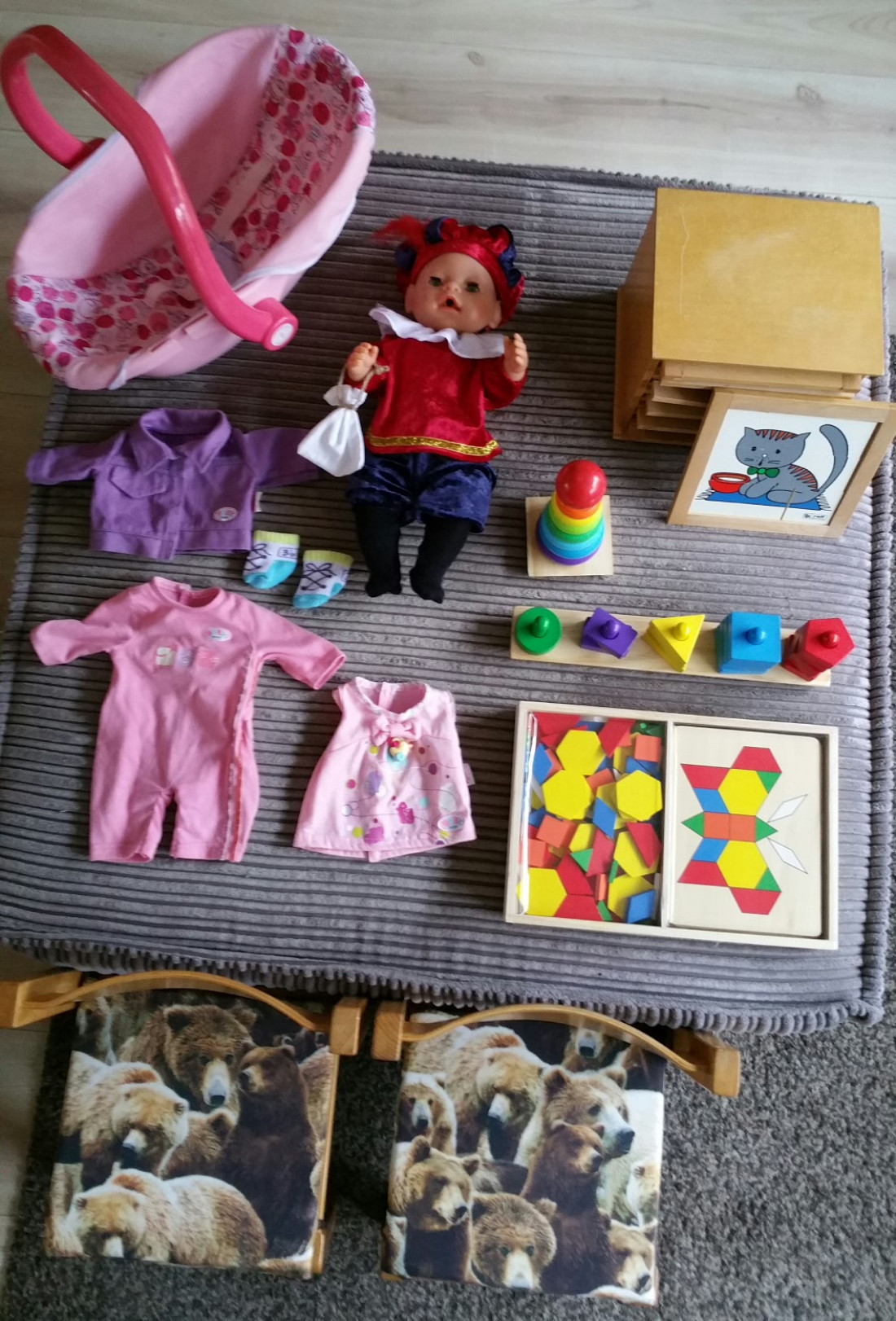 Nieuwe materialen waarmee de kinderen kunnen spelen